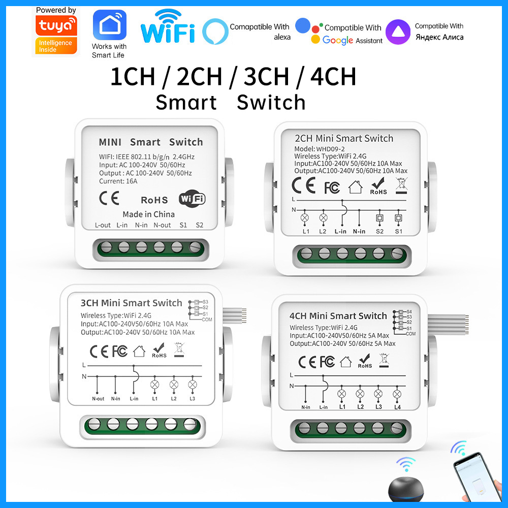 Tuya Wifi Socket - Tuya WiFi Smart Switch 1/2/3/4 Gang