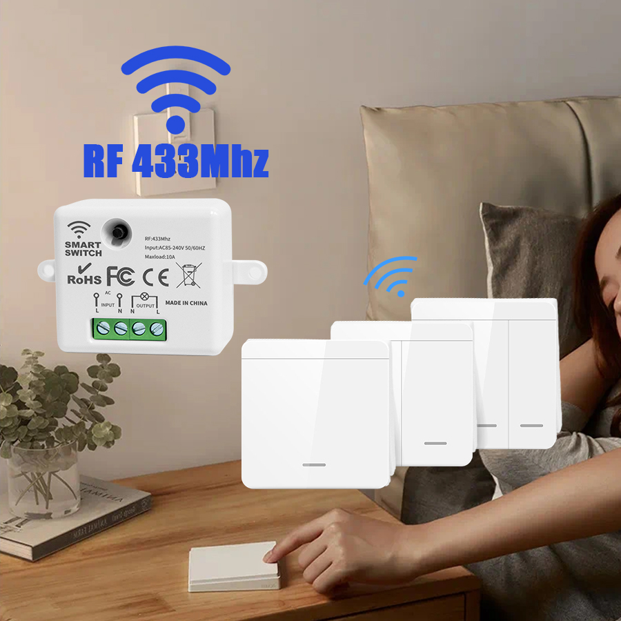Smart Ir Remote Controller - RF 433Mhz Remote Control Wireless Light