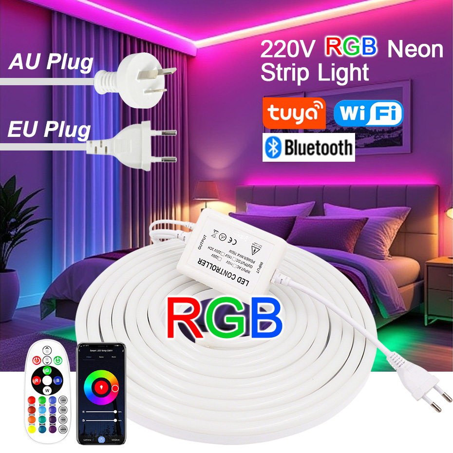 Smart Power Strip - 220V RGB LED Neon Strip with