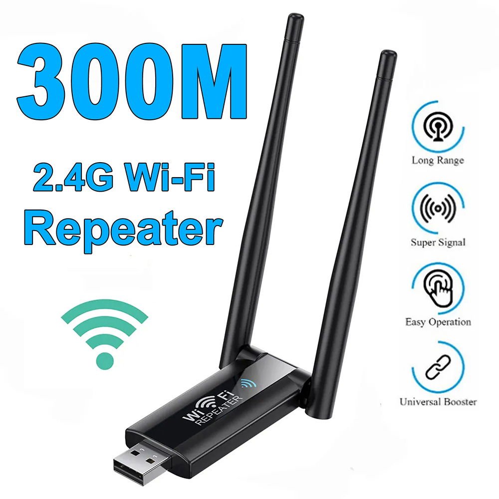 Smart Home Network - 300Mbps Wireless WiFi Repeater 2.4G Extender