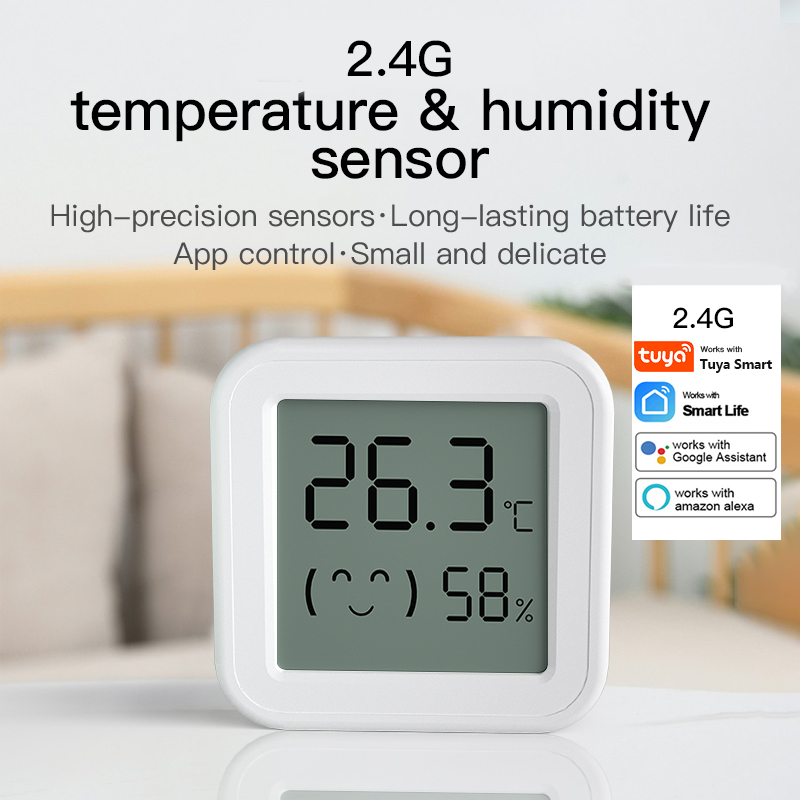Smart Home Voice Assistant - Bluetooth Temperature Humidity Sensor Mini LCD