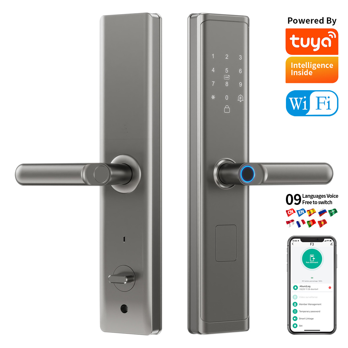 Smart Home Room - Tuya Wifi TTlock App Fingerprint Smart