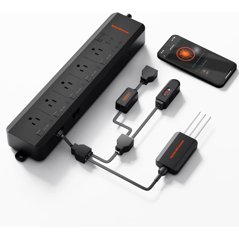 Smart Power Strip - Spider Farmer 5 AC Smart APP-Based
