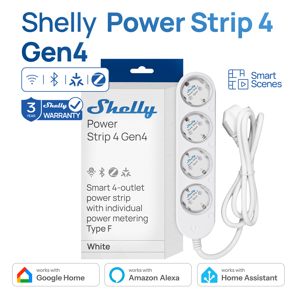 Smart Power Strip - Shelly Power Strip 4 Gen4 Smart