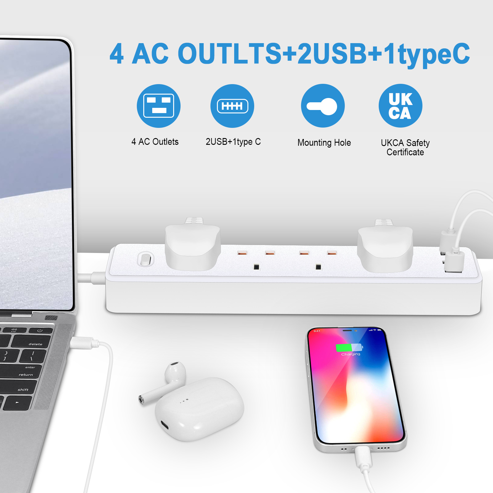 Power Strip Electric Socket UK - đánh giá và giá Smart Power Strip