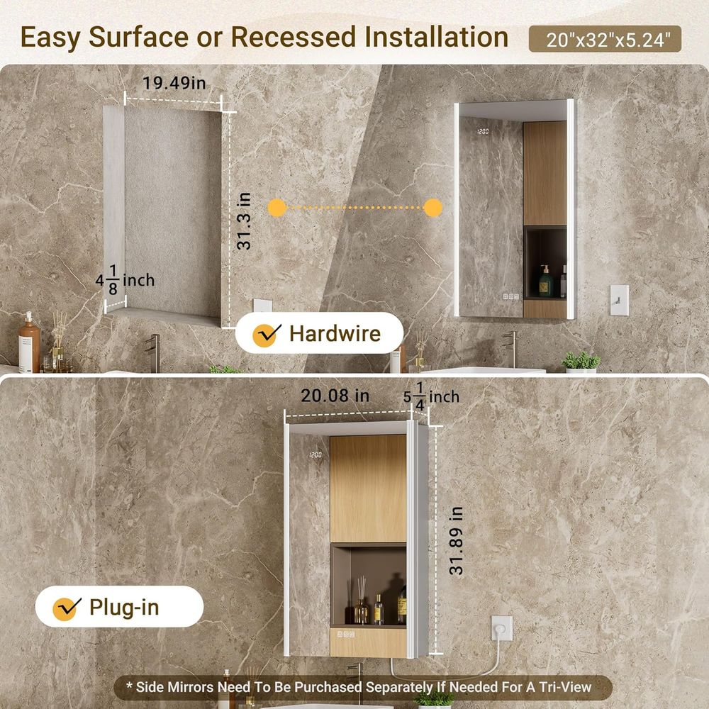 20x32 Lighted Medicine Cabinet - đánh giá và giá Smart Home Room