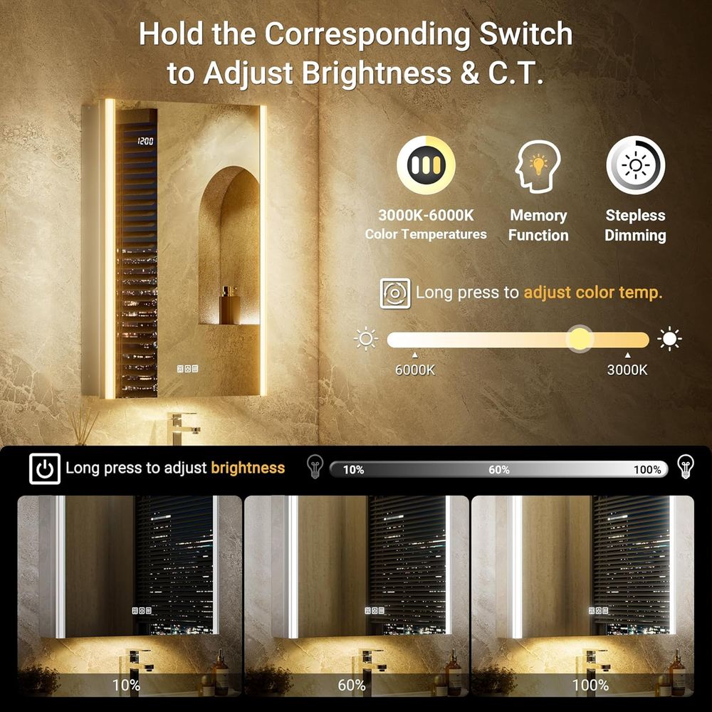 20x32 Lighted Medicine Cabinet - đánh giá và giá Smart Home Room