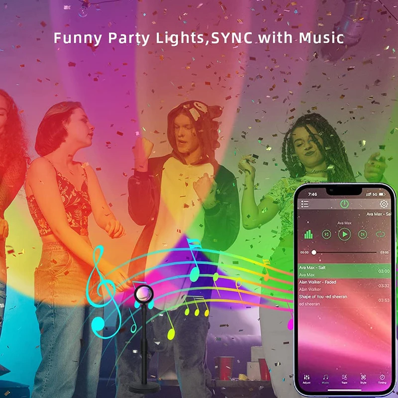 Smart LED Sunset Lamp Colorful - đánh giá và giá Smart Home Network