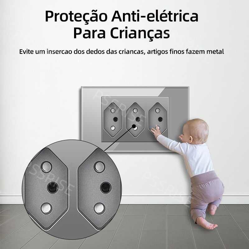 PSSRISE Grey Glass Full-paddle - đánh giá và giá Tuya Wifi Socket