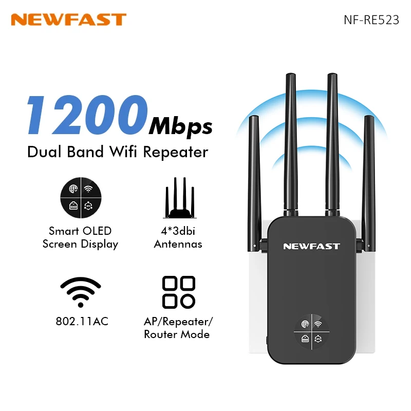 NEWFAST 1200Mbps WiFi Repeater - đánh giá và giá Smart Home X10