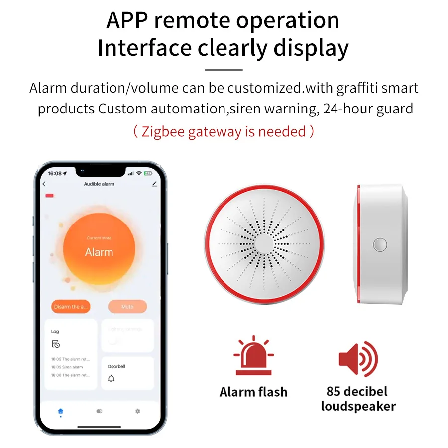 Tuya WiFi ZigBee Smart Alarm S - đánh giá và giá Smart Home Voice Assistant