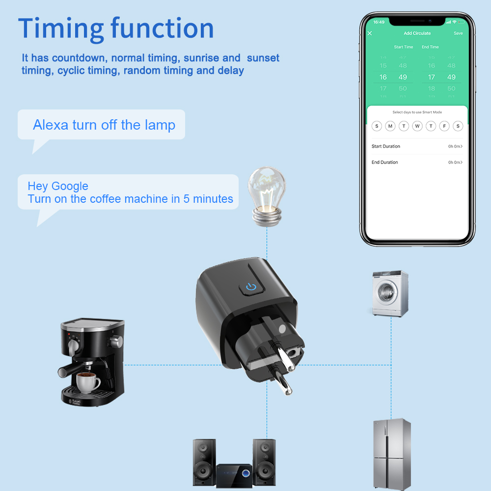 Tuya Smart Socket WiFi Remote  - đánh giá và giá Tuya Wifi Socket
