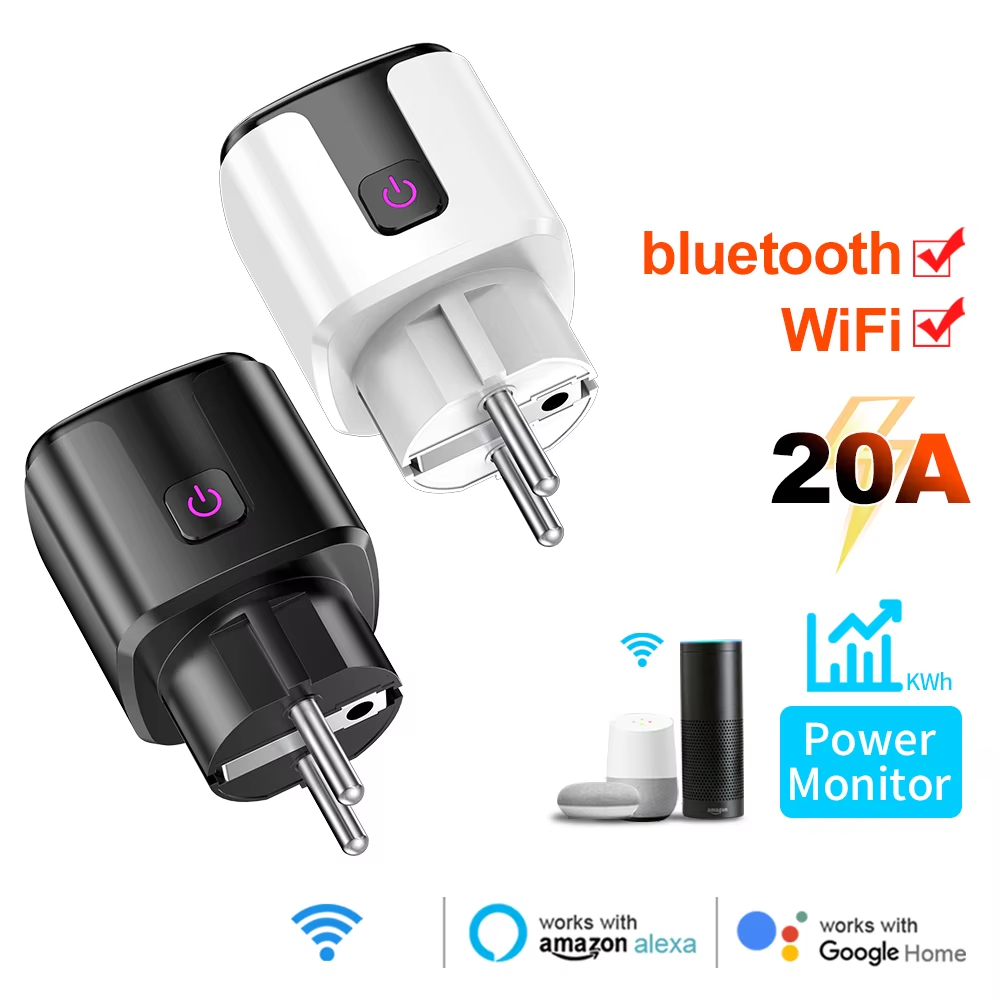 Smart 20A EU Plug WiFi+Bluetoo - đánh giá và giá Tuya Wifi Socket