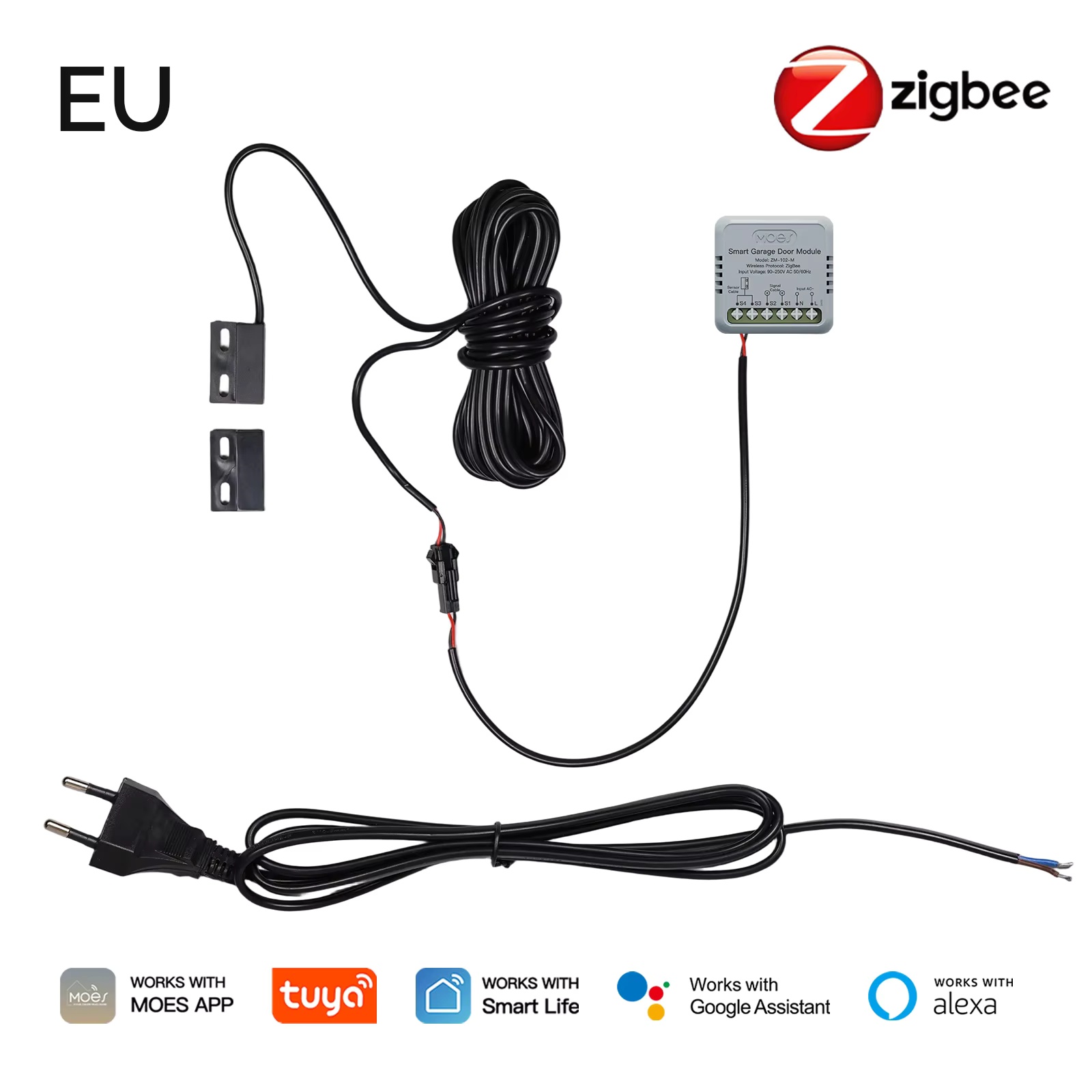 MOES Zigbee Garage Door Contro - đánh giá và giá Smart Home Voice Assistant