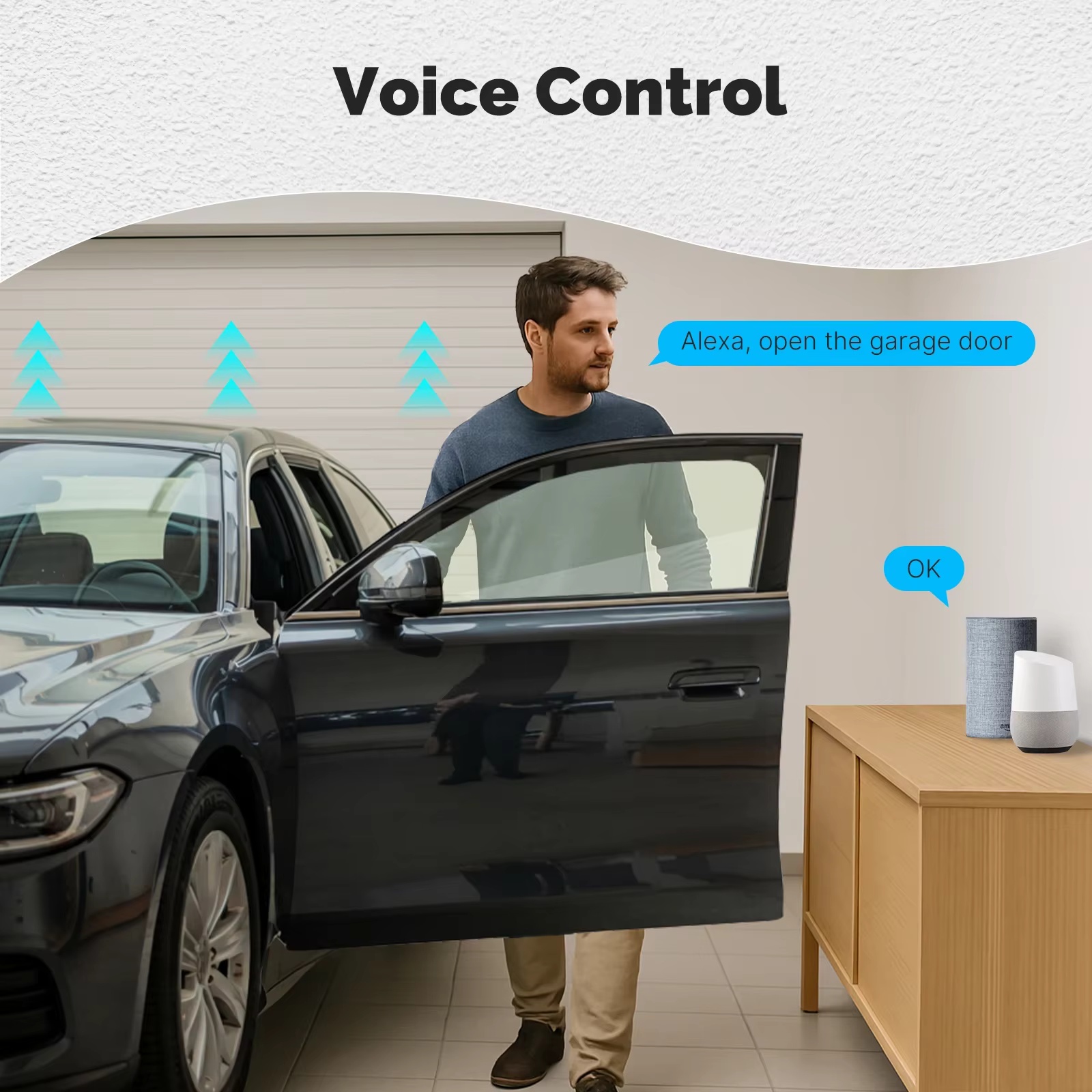 MOES Zigbee Garage Door Contro - đánh giá và giá Smart Home Voice Assistant