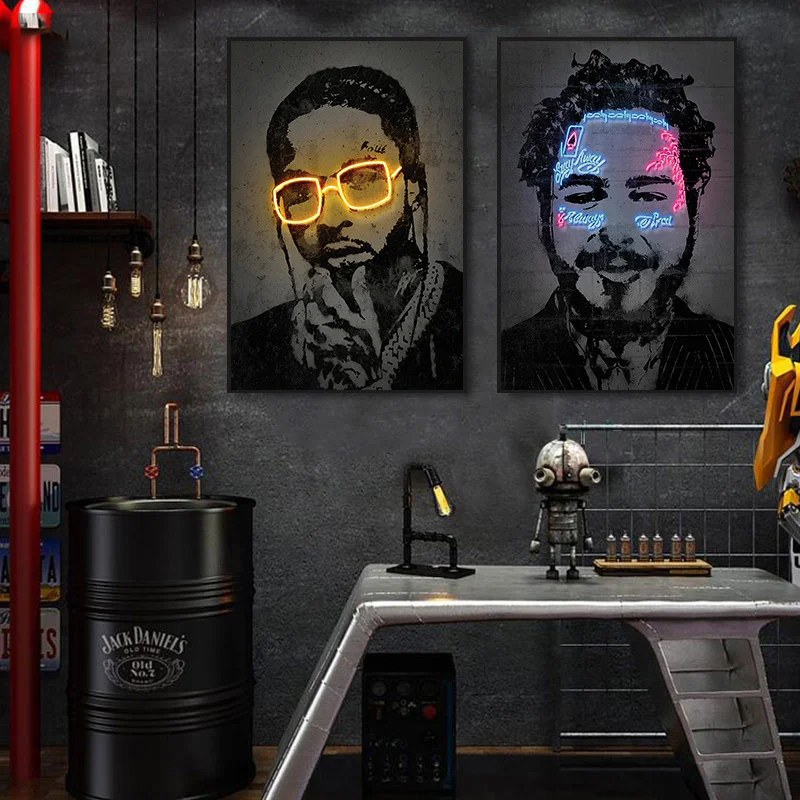 Abstract Neon Rapper Star Post - đánh giá và giá Smart Home Room