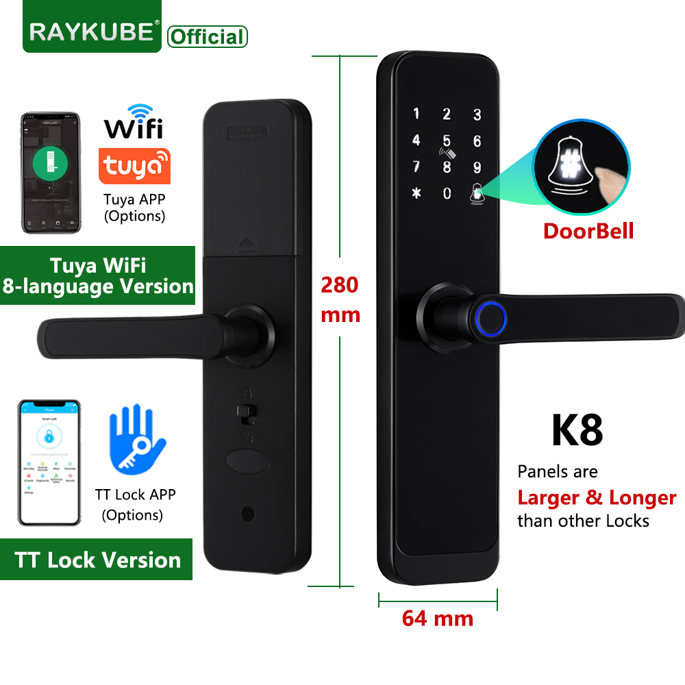 RAYKUBE K8 Smart Door Lock TTl - đánh giá và giá Smart Home Imou