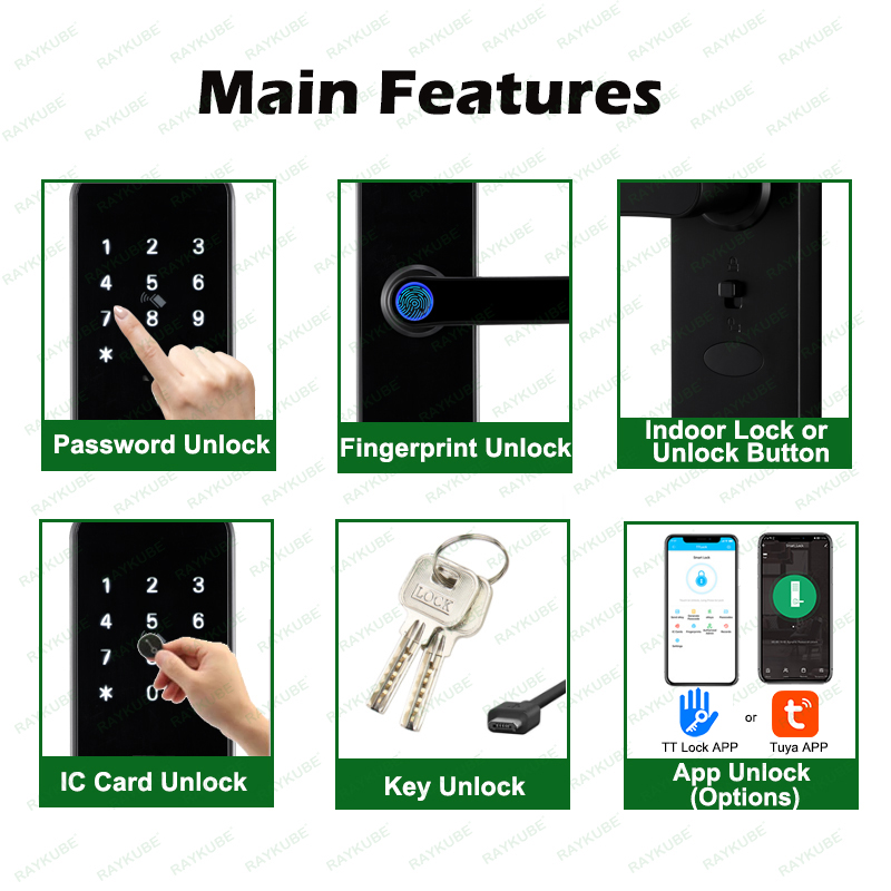 RAYKUBE K8 Smart Door Lock TTl - đánh giá và giá Smart Home Imou