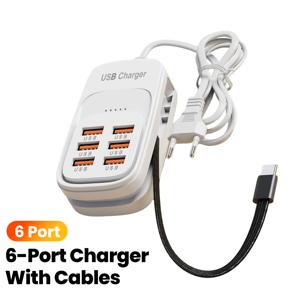 6 Port USB Fast Charger Power  - đánh giá và giá Smart Power Strip