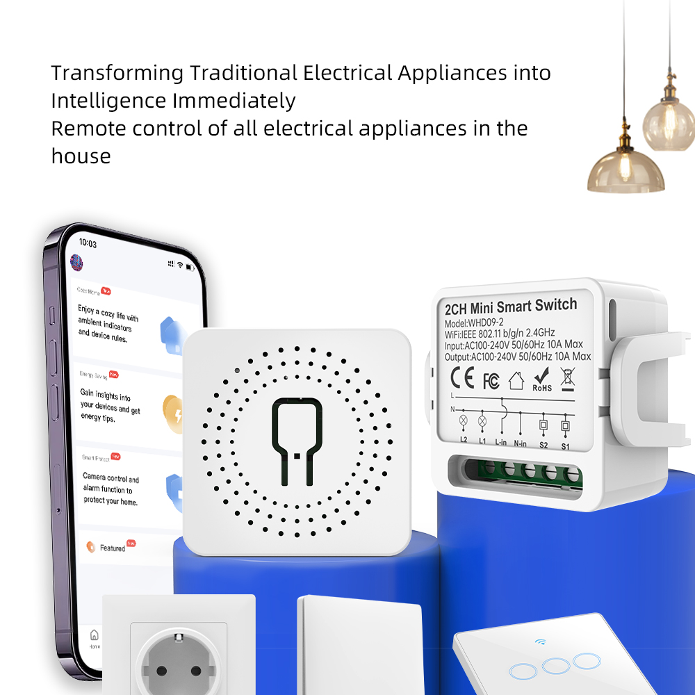 2 Way Tuya Smart Switch 2Gang  - đánh giá và giá Smart Home Voice Assistant