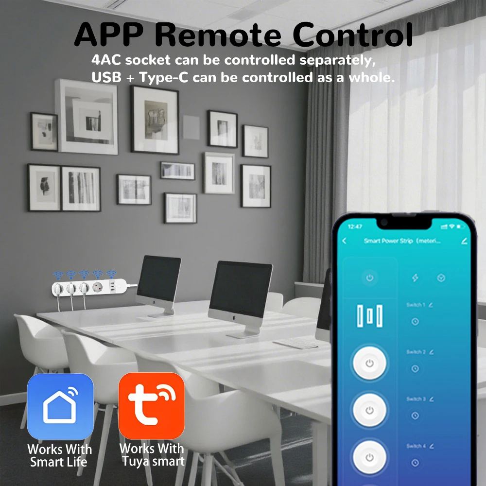 BORUIDAPLS EU Plug WiFi Smart  - đánh giá và giá Smart Power Strip